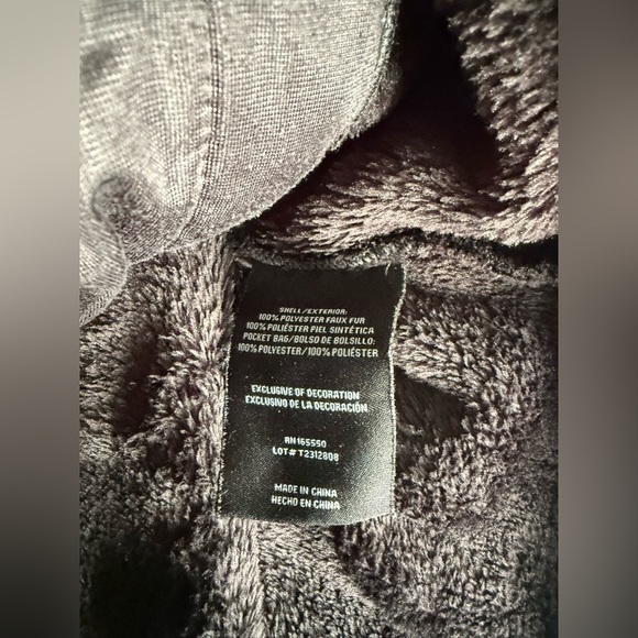 32 Degrees Heat Womens Jacket Plush Velvet Full Zip Brown Black Comfy - Picture 13 of 14